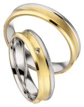 Linden Trauringe / Eheringe Muri mit Diamant 0.0200 ct. - 346/347